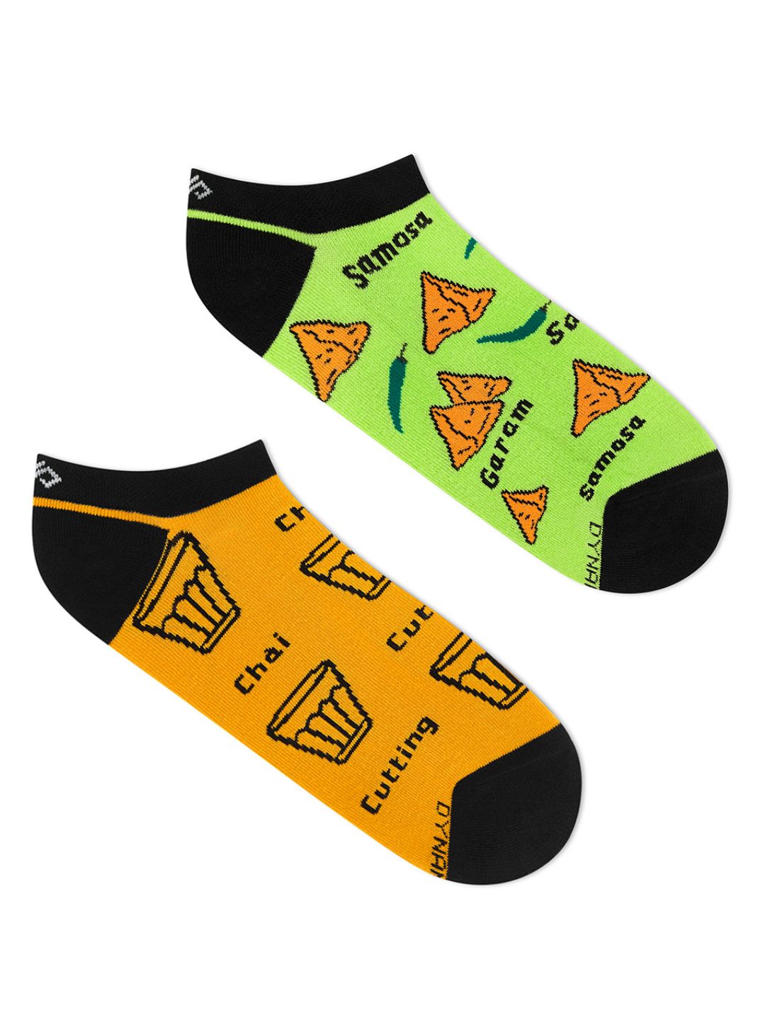 Dynamocks Pack Of 2 Printed Ankle-Length Socks