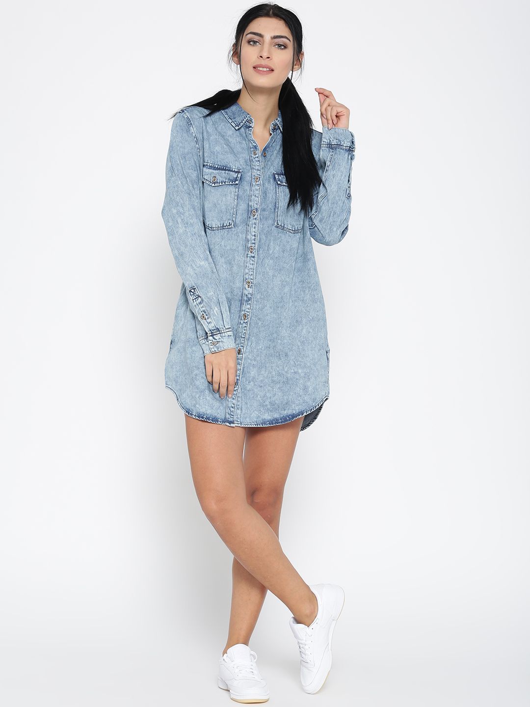 forever 21 denim shirt dress Forever21 Denim Shirt Dress