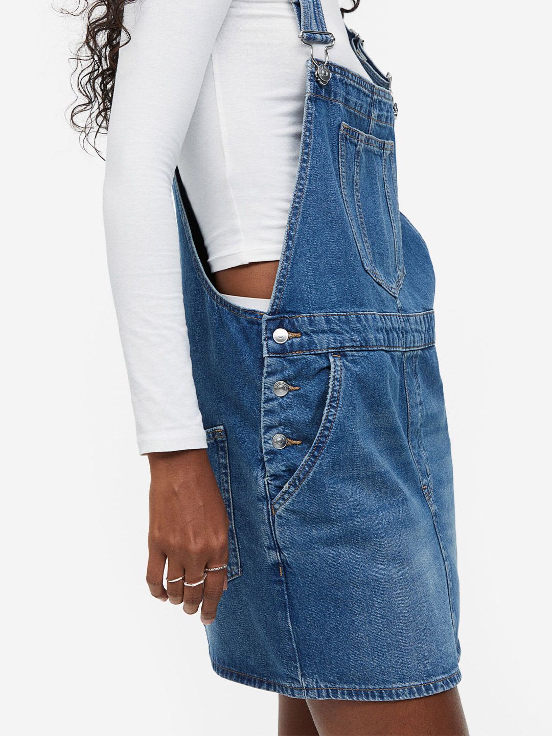 Buy H&M Women Denim Dungaree Dress - Dresses for Women 22066778 | Myntra