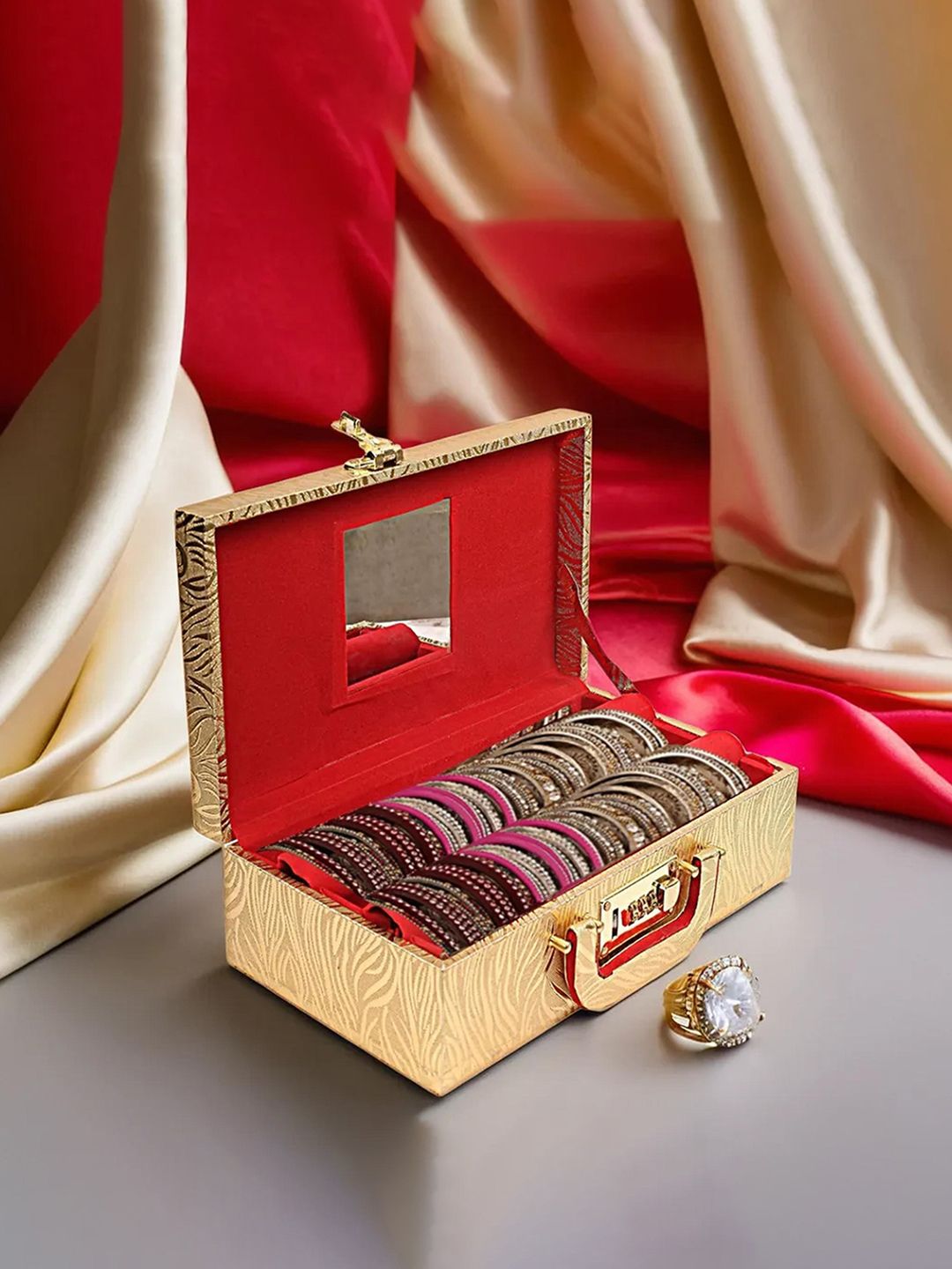 Buy Kuber Industries Gold-Toned Wooden Number Lock System 2 Rod