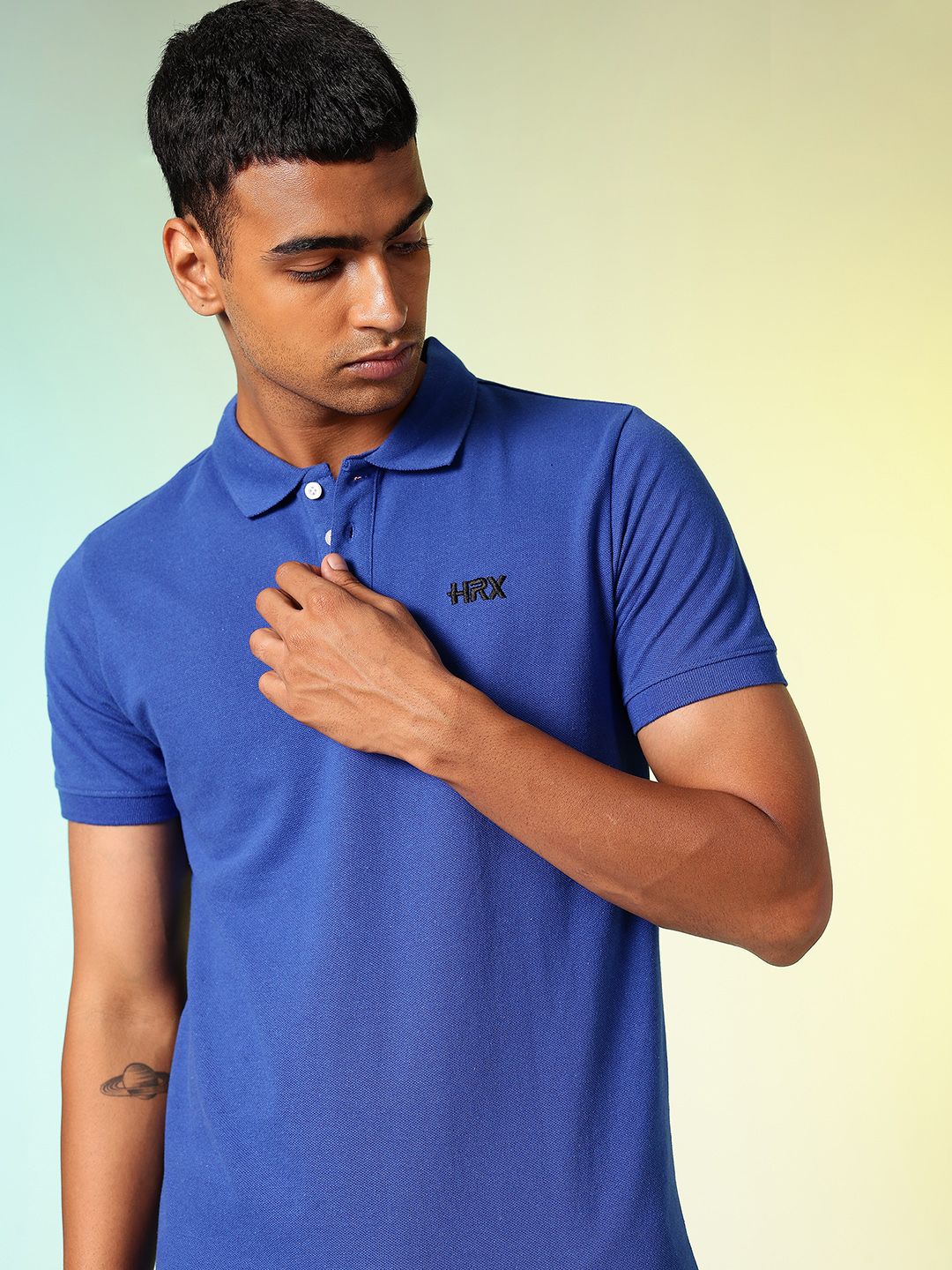 HRX by Hrithik Roshan Men Lifestyle Polo Collar T-shirt