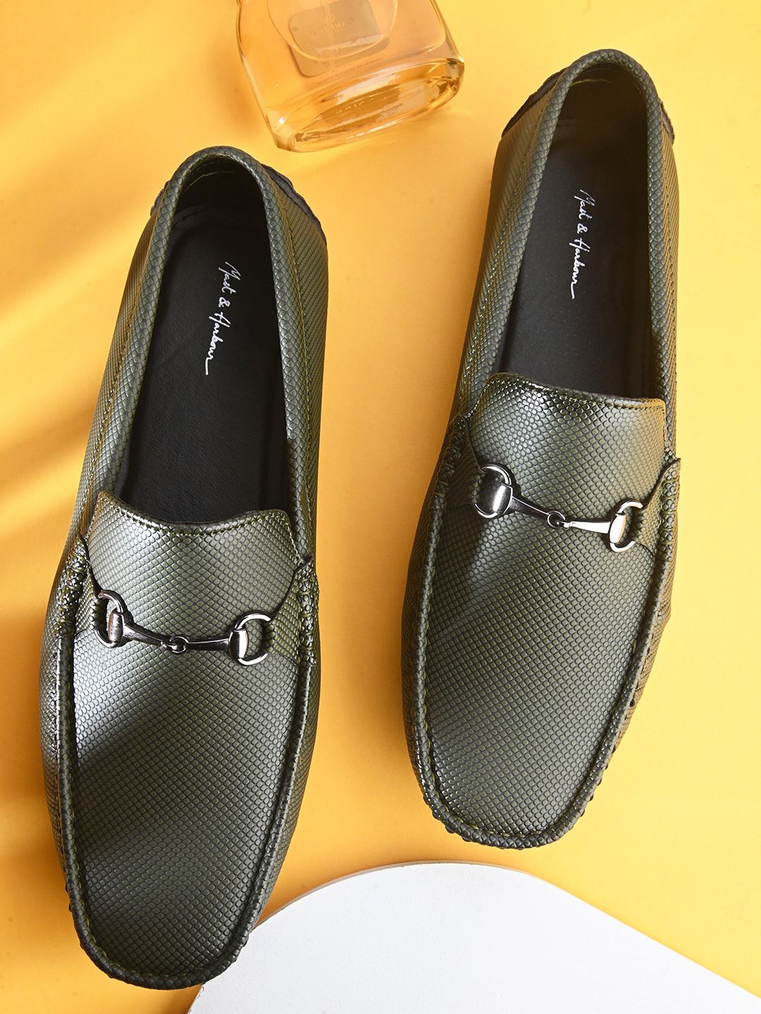 Mast & Harbour Men Round Toe Perforations Slip On Loafers