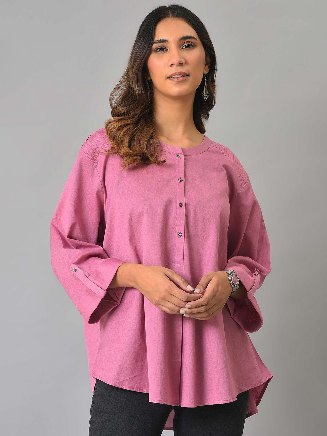 W Plus Size Cotton Shirt Style Top Price in India