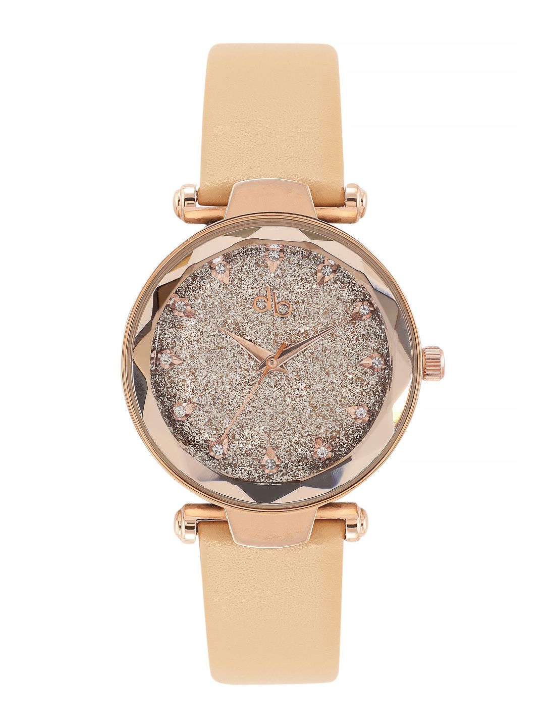 DressBerry Women Silver-Toned Leather Analogue Watch MFB-PN-WTH-6183L-1-Beige-2211584 Price in India