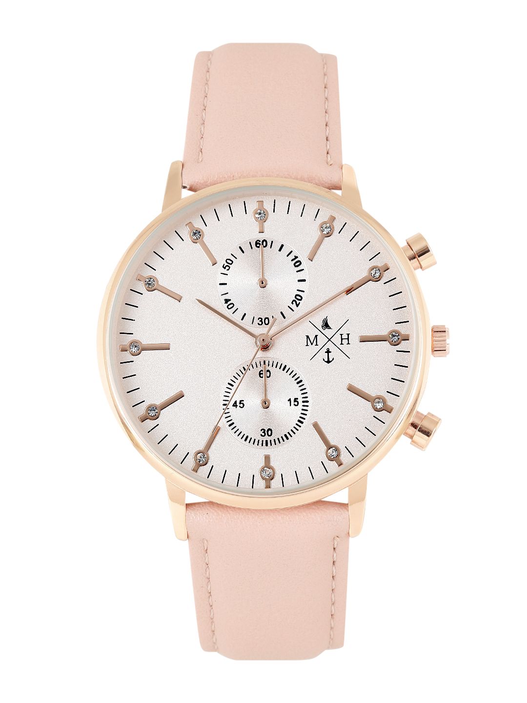 Mast & Harbour Unisex Peach-Coloured Analogue Watch MFB-PN-SNT-C01 Price in India