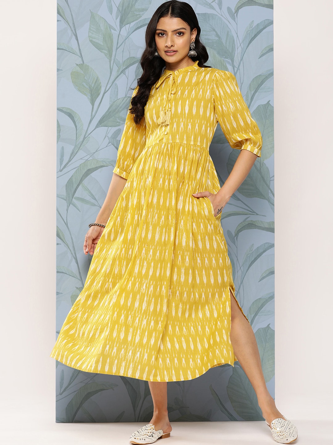 Libas Ethnic Motifs Ethnic Maxi Dress Price in India