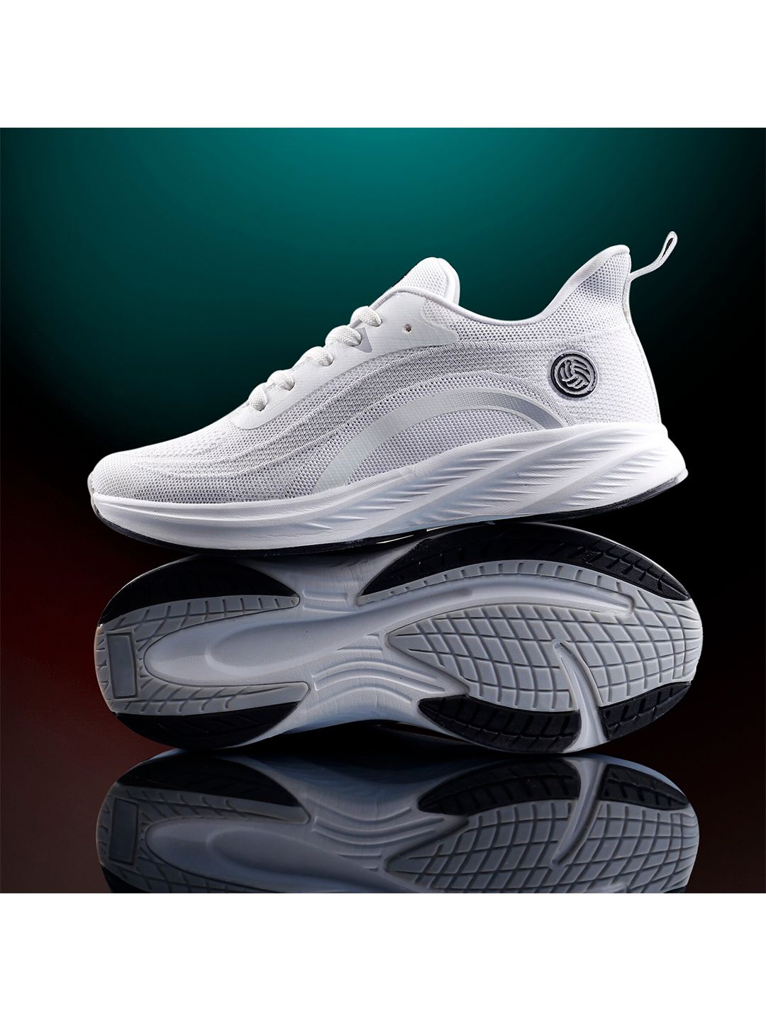 bacca bucci Men White Mesh Training or Gym Non-Marking BBMG8213U Running Sports Shoes
