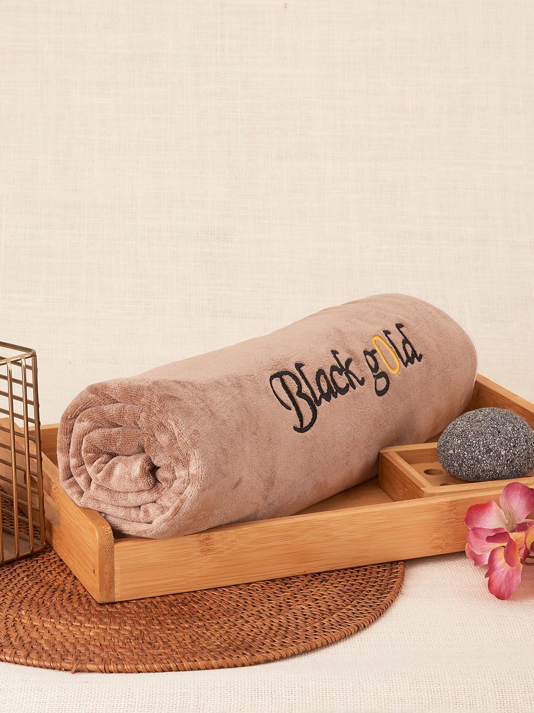 Black gold Brown Printed Premium 400 GSM Bath Towels