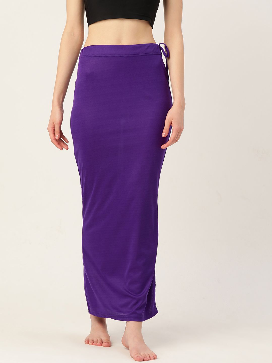 Ms.Lingies Women Solid Saree Shapewear with Side Slit