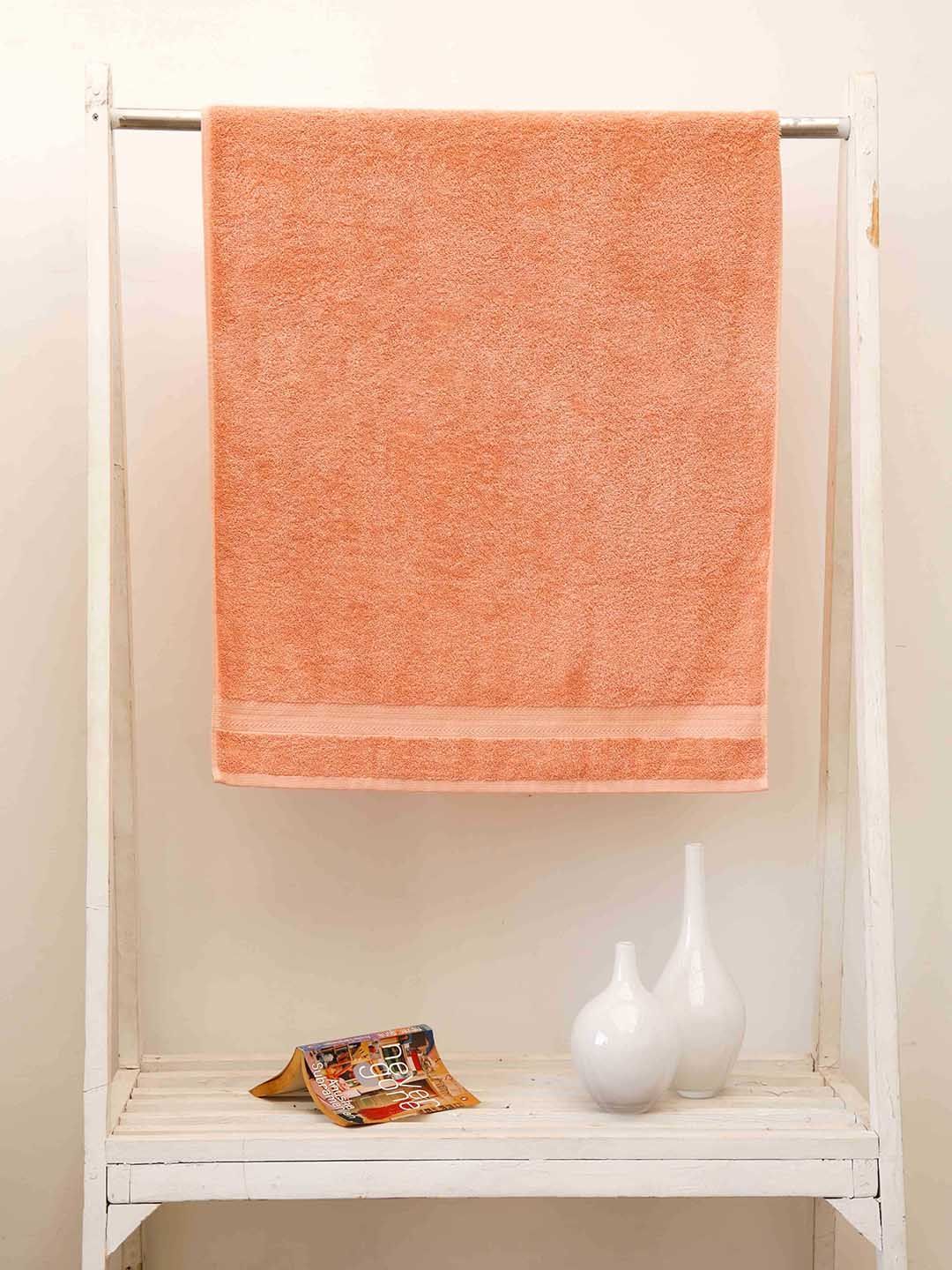 Ariana Luxury Orange-Coloured 500 GSM Cotton High Absorbent Bath Towel