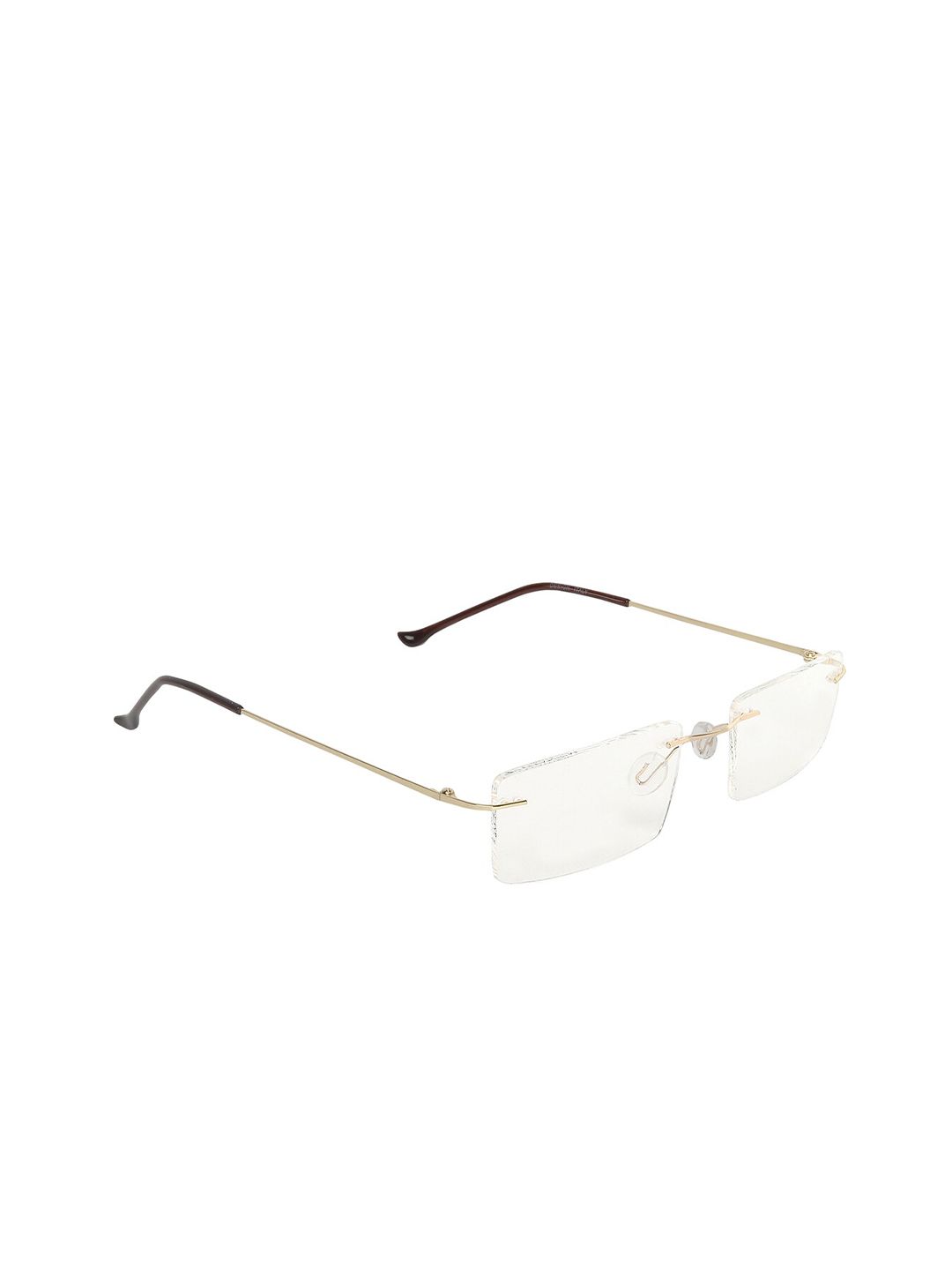 CRIBA Rectangle Sunglasses With UV Protected Lens VCR_ODY_GLD