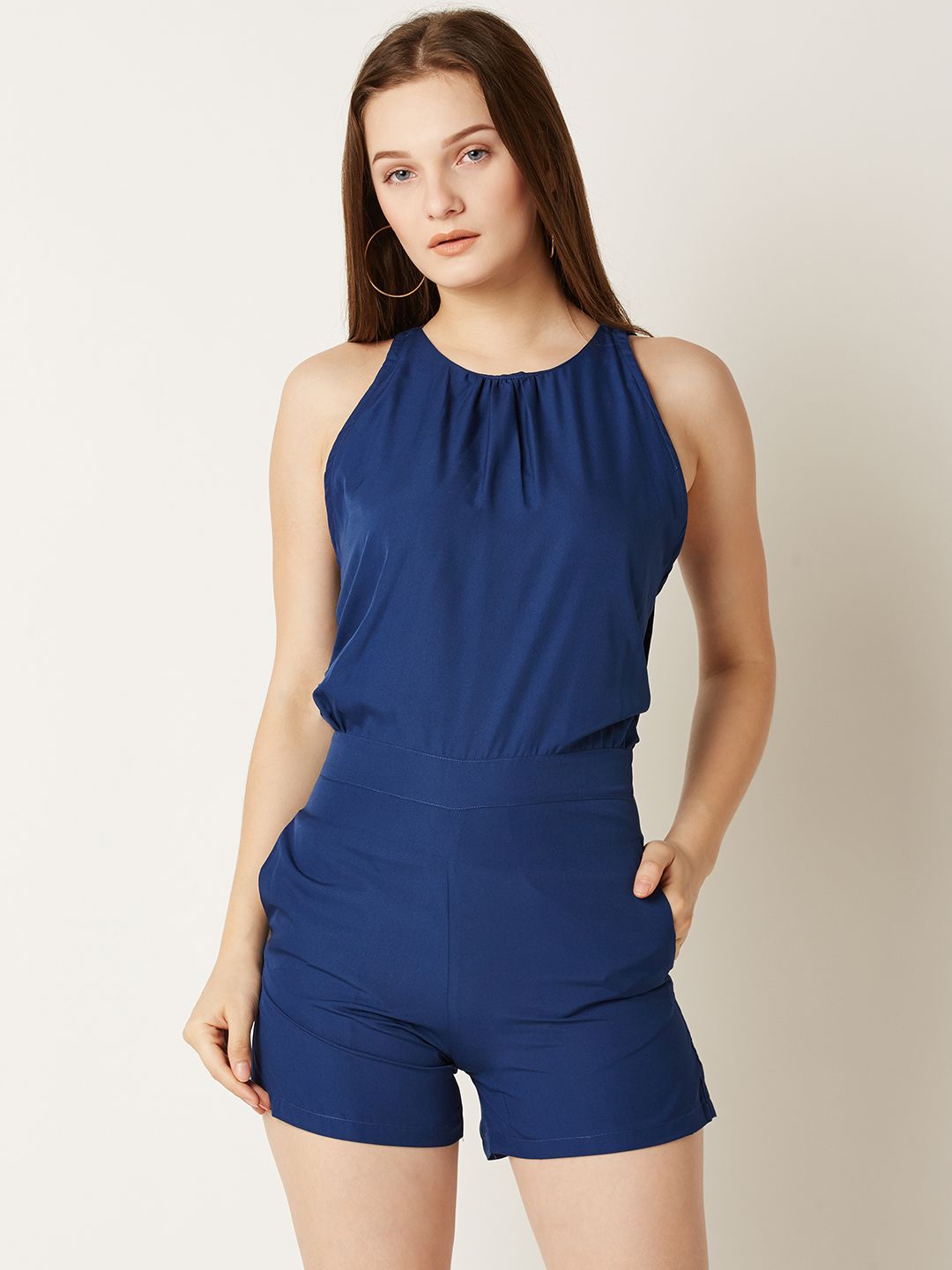 Miss Chase Navy Playsuit Price in India