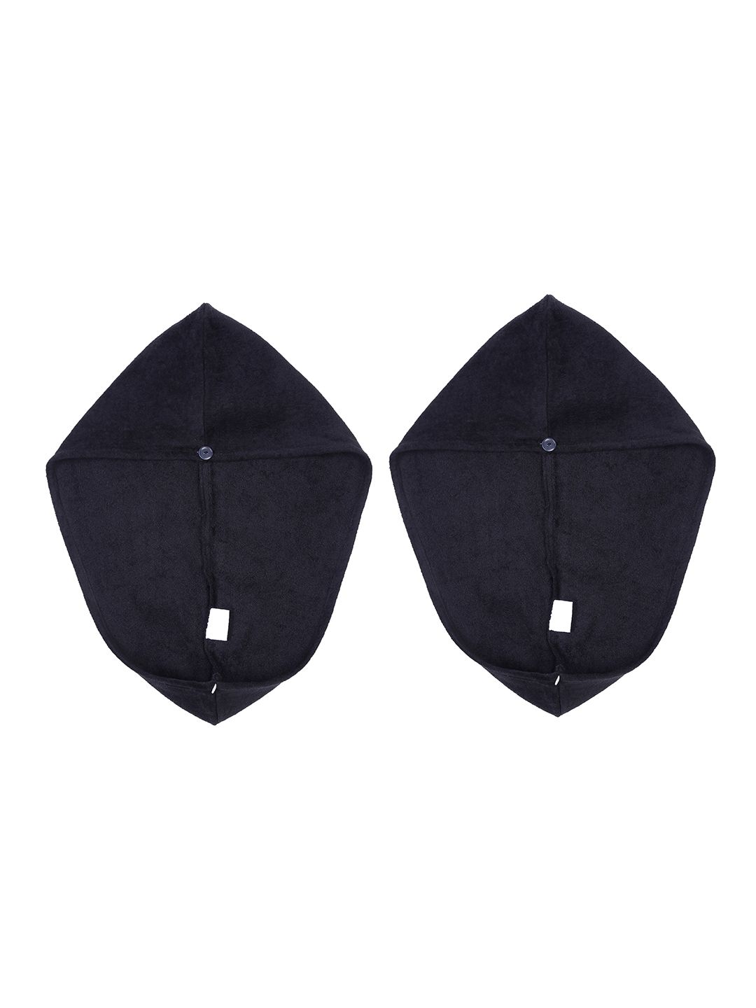 Creeva Luxury Black 2 Pieces Pure Cotton 380 GSM Anti Bacterial Hair Wrap Towels