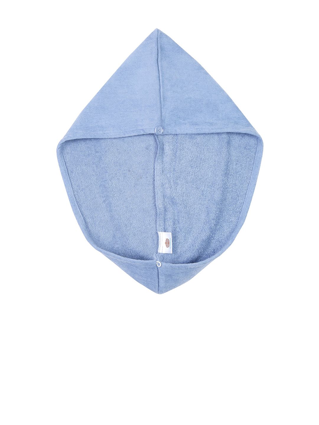 Creeva Luxury 2Pcs Blue Pure Cotton 380GSM Anti Bacterial Hair Wrap Towels