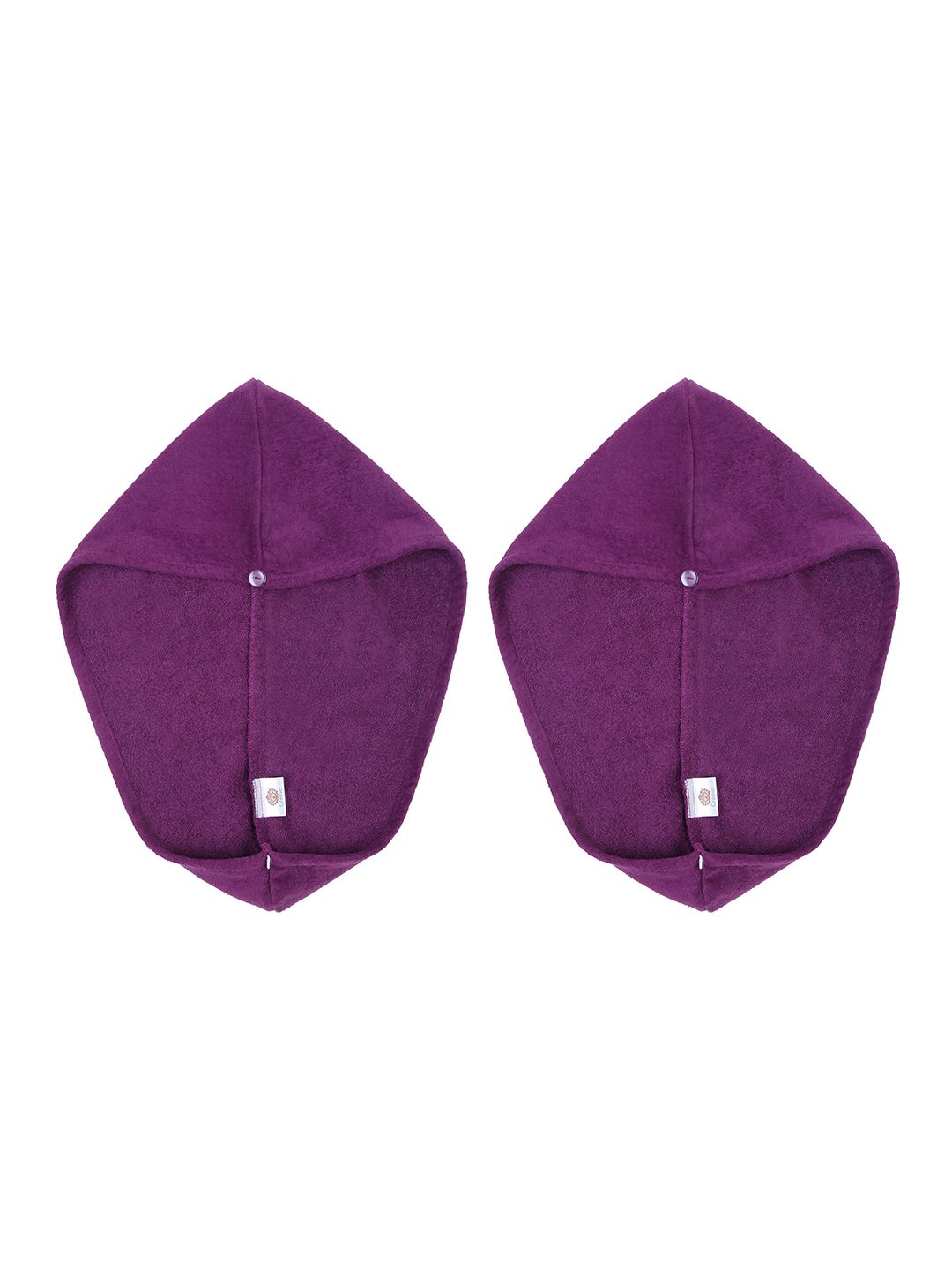 Creeva Luxury Purple 2 Pieces 380 GSM Highly Absorbent Pure Cotton Hair Wrap Towels