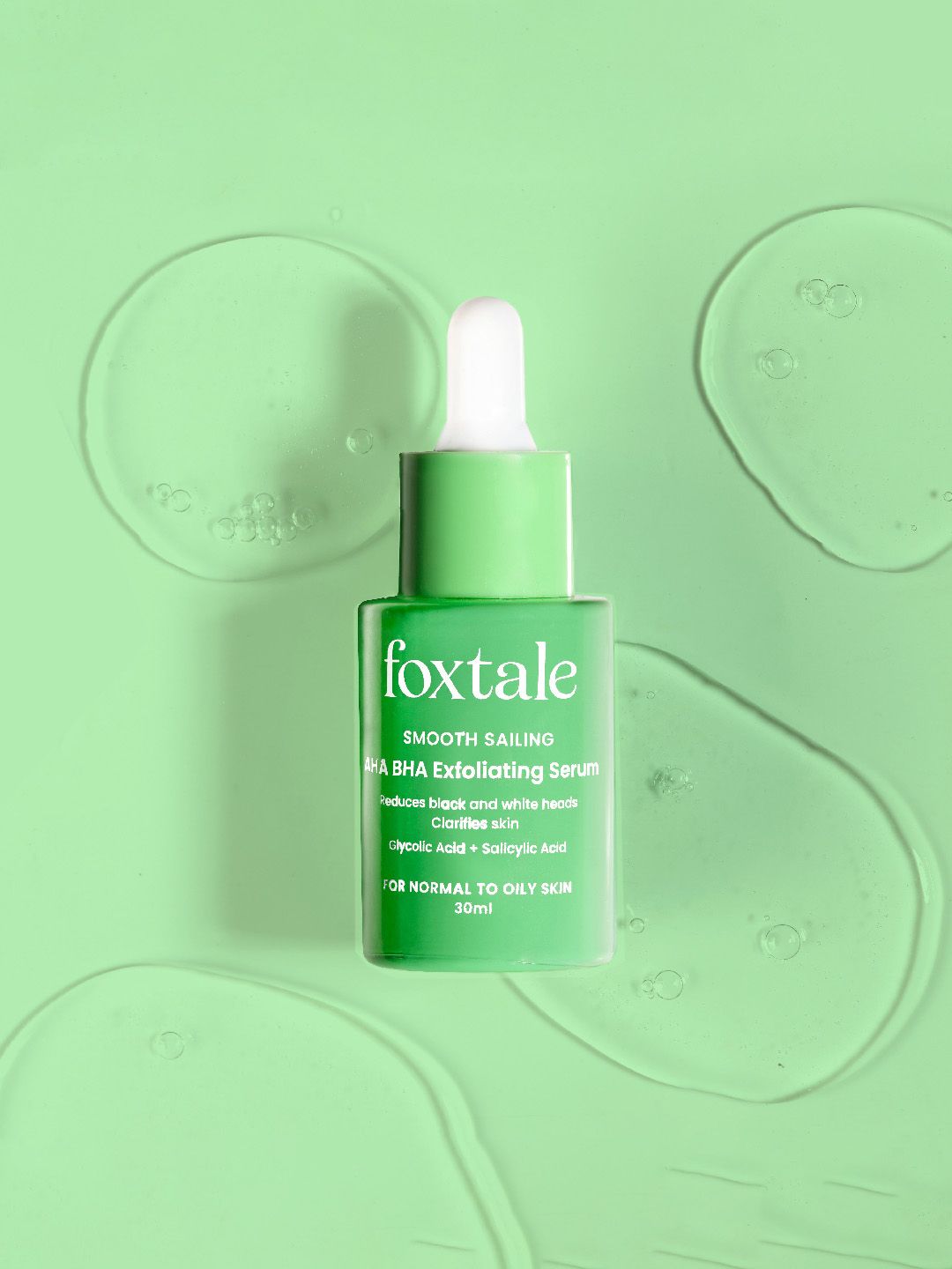 FoxTale AHA BHA Exfoliating Serum with 2% Salicylic Acid for Acne & Blackheads - 30 ml