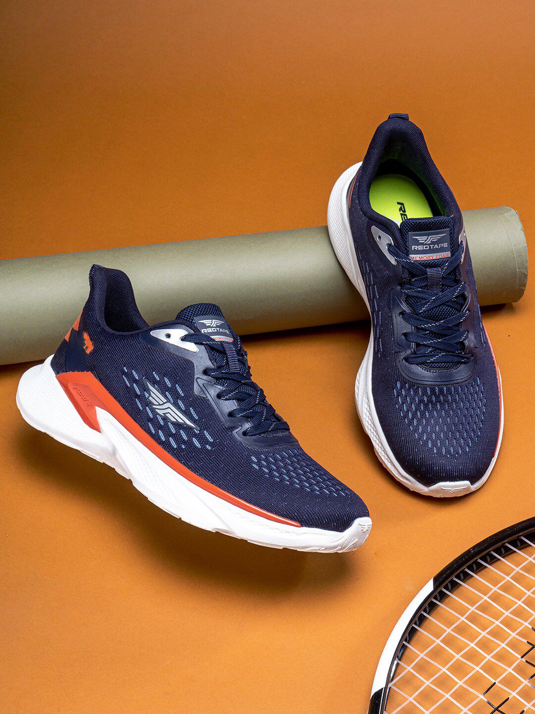 Buy Red Tape Men Black Textile Walking Sports Shoes - Sports Shoes