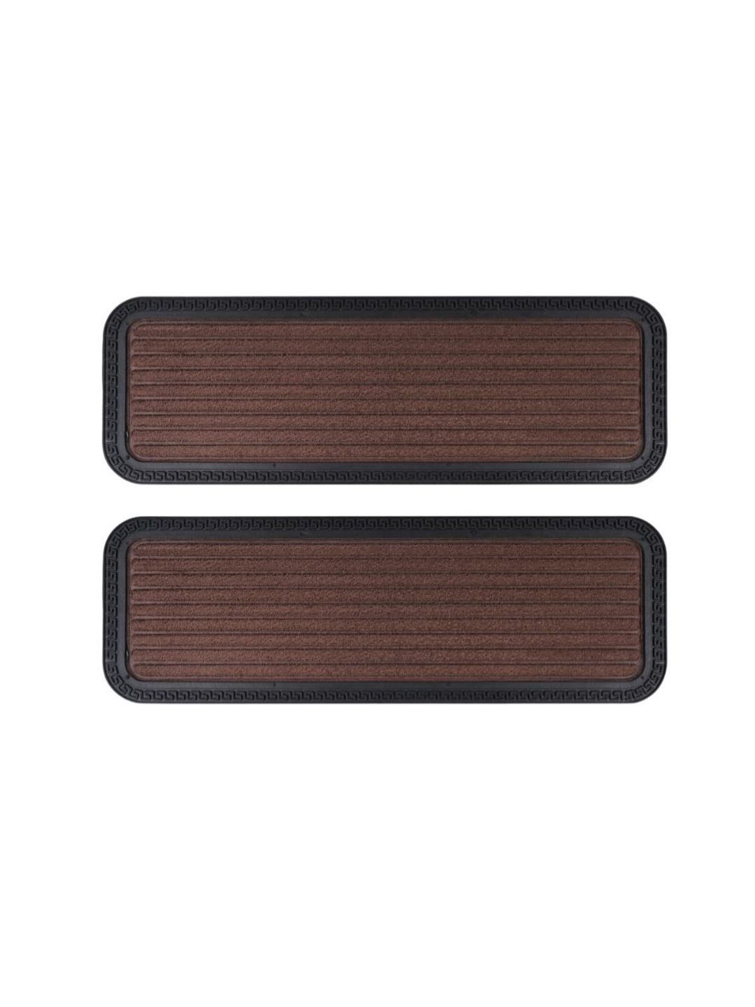 Black gold Pack of 2 Brown High Water Absorbent Anti Slip Doormat