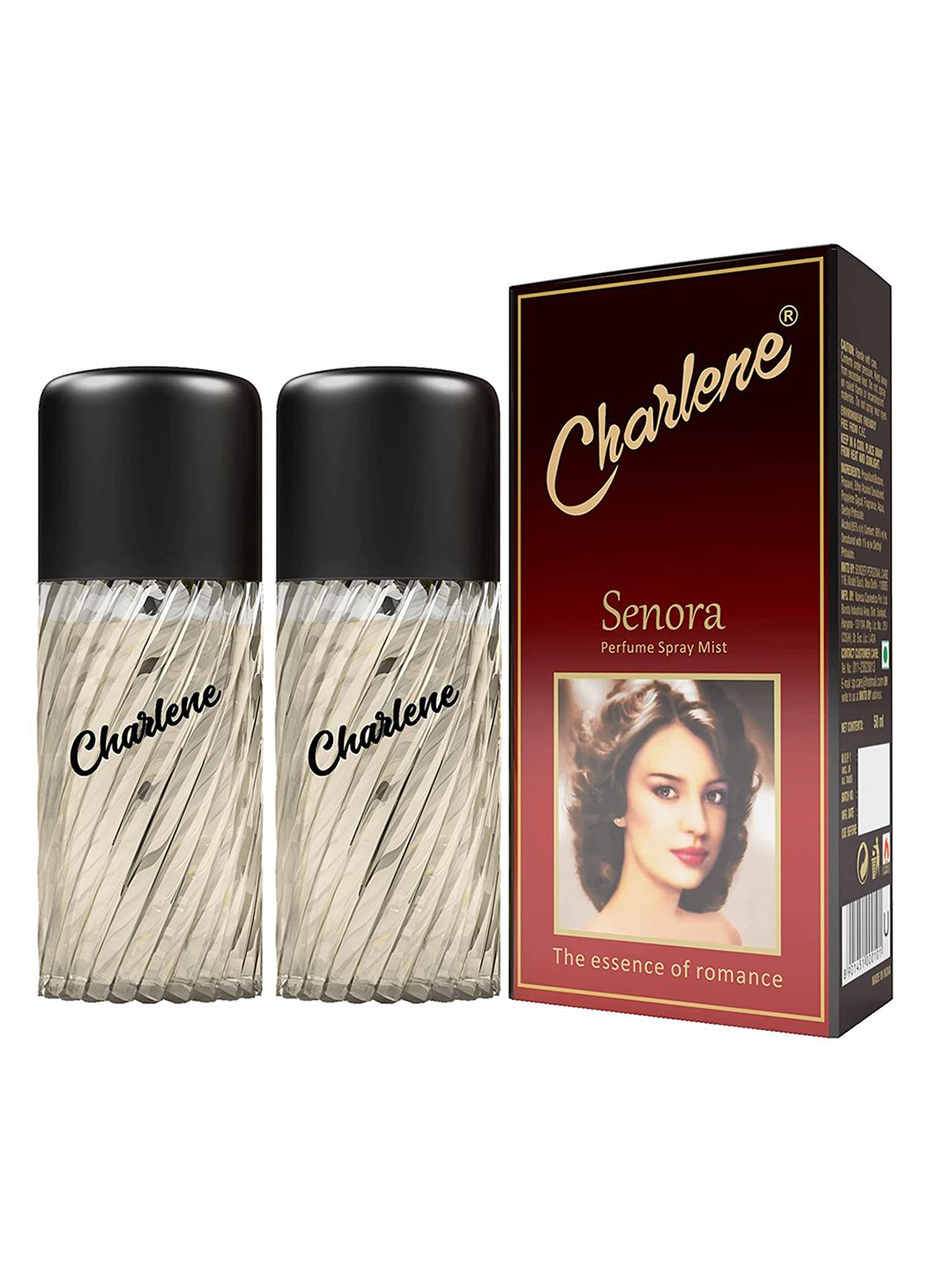 CHARLENE Set of 2 Senora Long Lasting Spray Perfume Mist - 50 ml Each