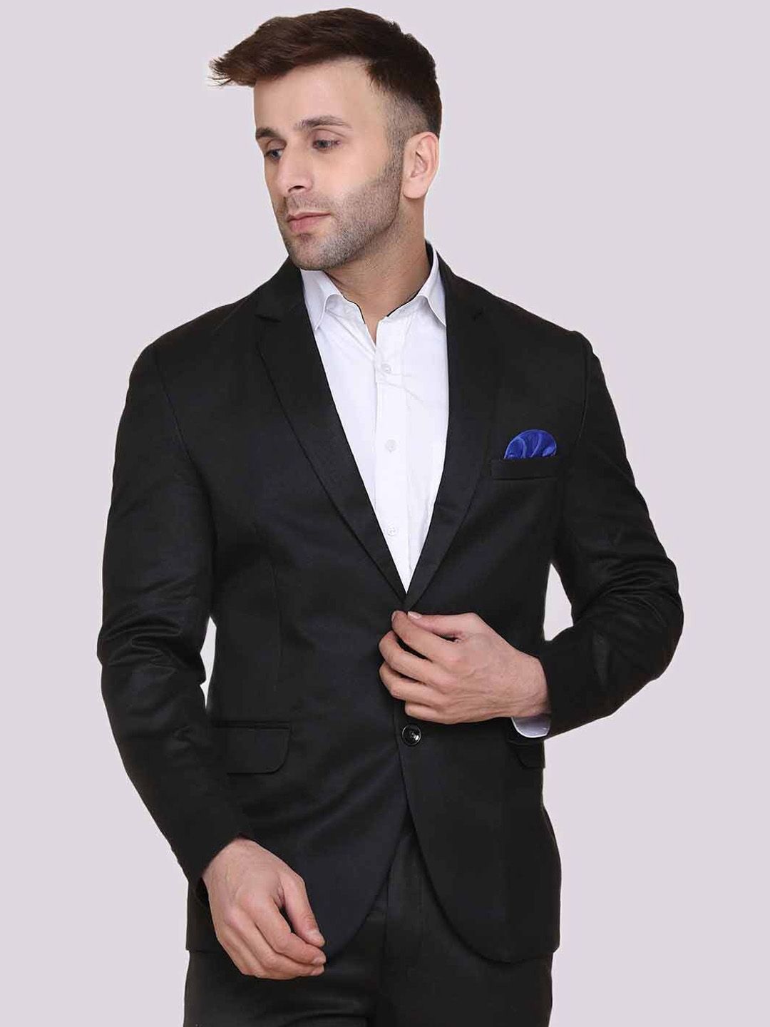 TAHVO Notched Lapel Single-Breasted Slim Fit Formal Blazers