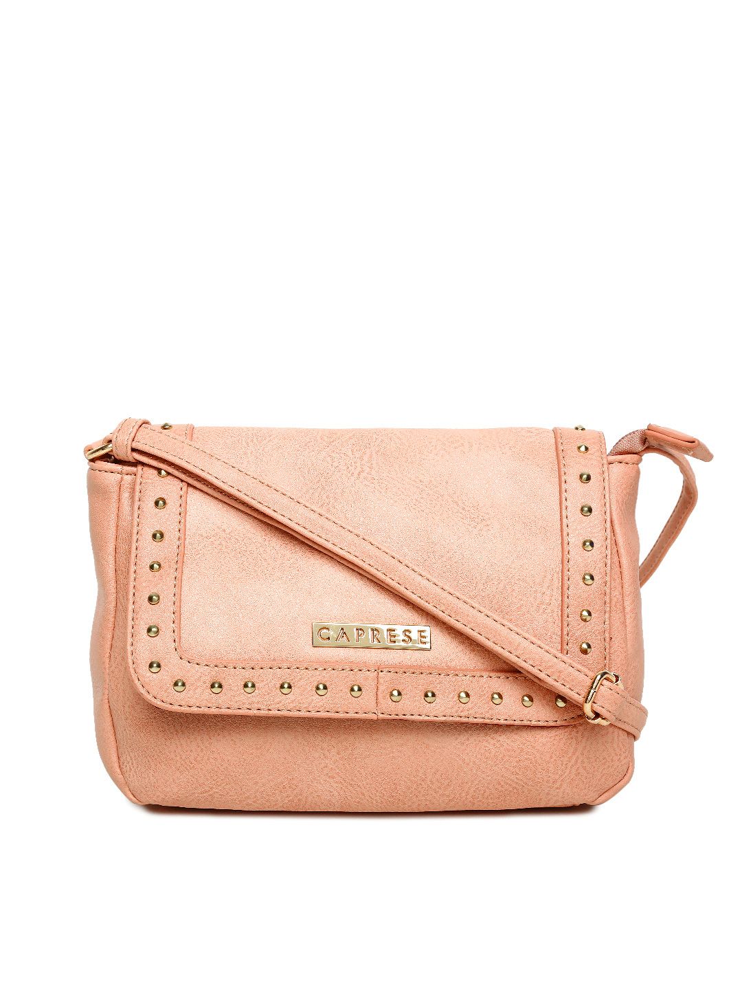 Caprese Pink Solid Sling Bag Price in India