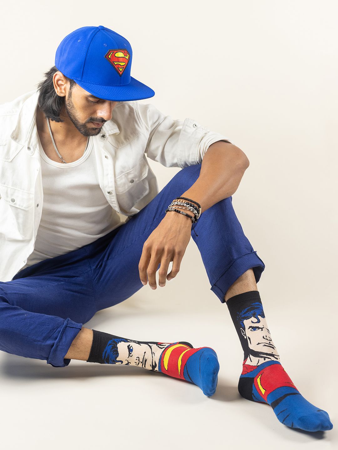 SocksXpress Justice League Superman Pack of 1 Men Baseball Cap