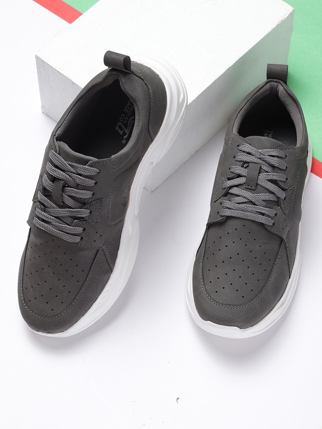 The Indian Garage Co Men Perforated Sneakers