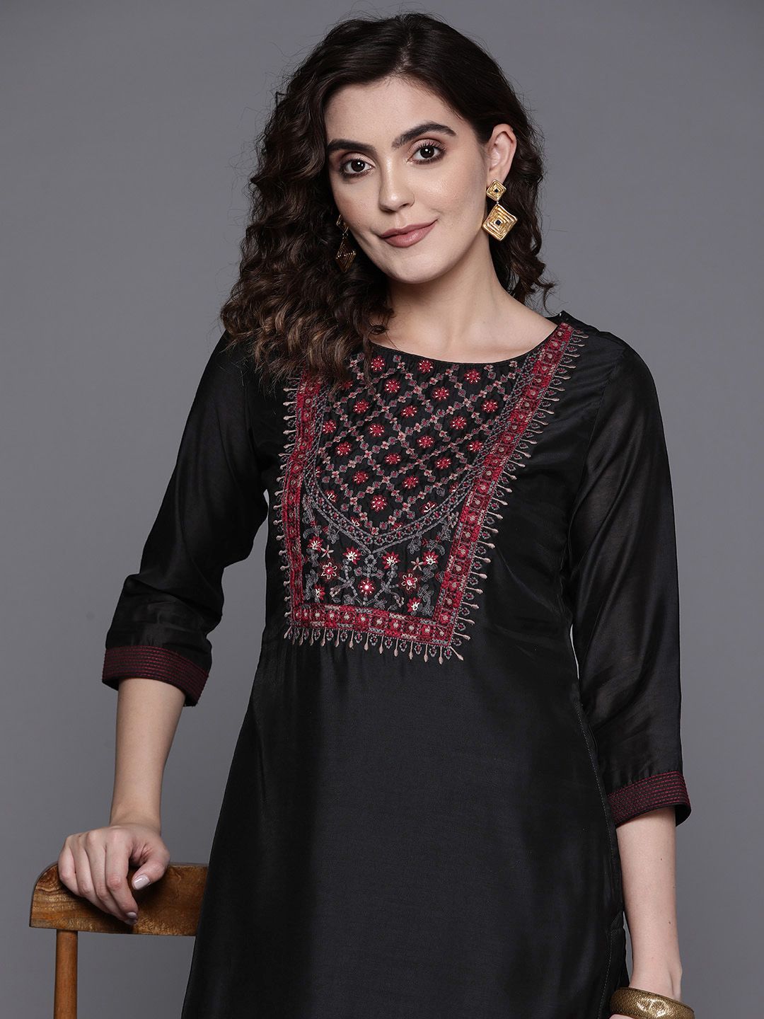 Biba Floral Yoke Design Kurta Price in India