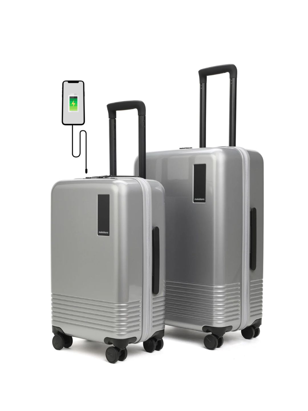小物入れ barabara Buy MOKOBARA Set of 2 The Iconic Polycarbonate Trolley Bag 71L