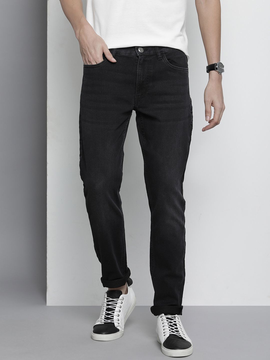 The Indian Garage Co Slim Fit Stretchable Jeans
