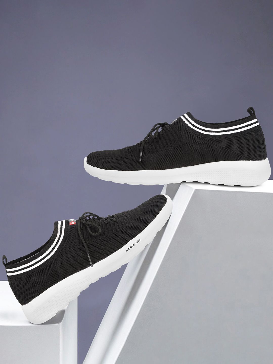 Aqualite Men Elastic Fit Technology Non-Marking Walking Sports Shoes