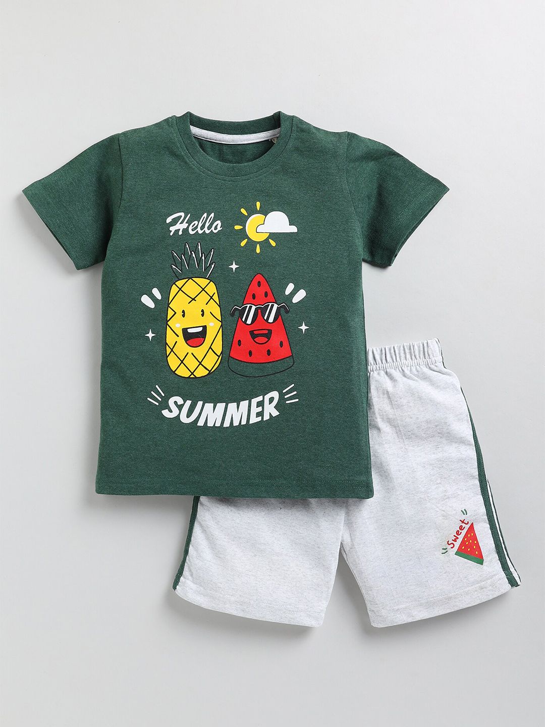 Toonyport Boys Pure Cotton Printed T-shirt with Shorts