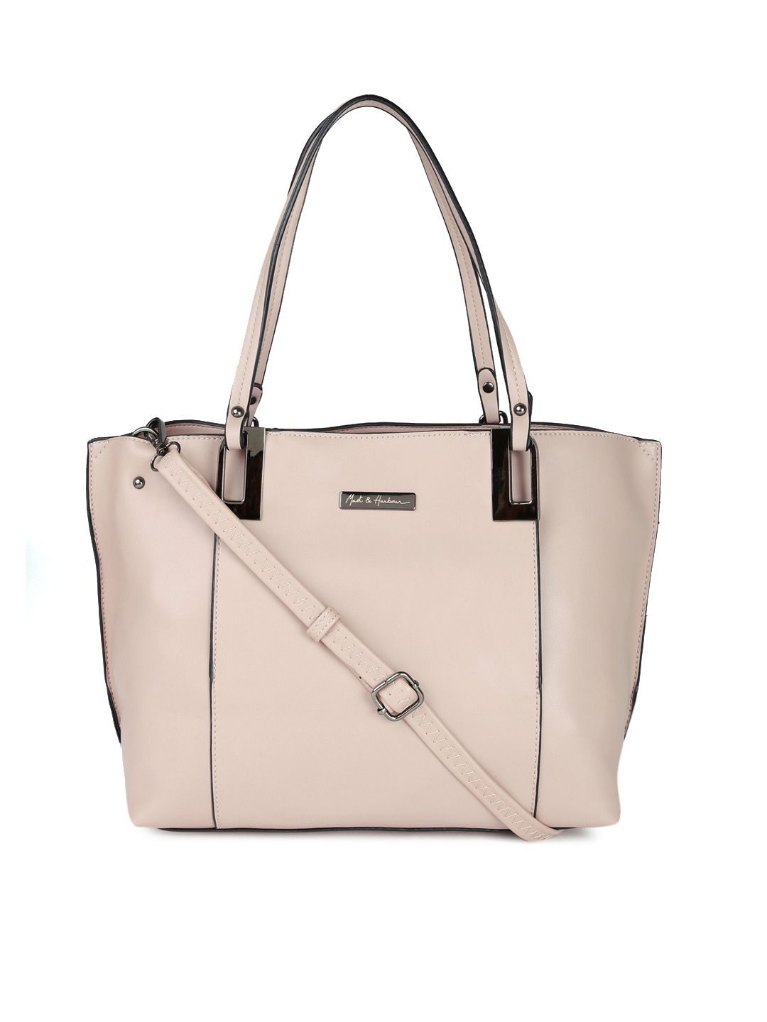 Mast & Harbour Pink Solid Shoulder Bag Price in India