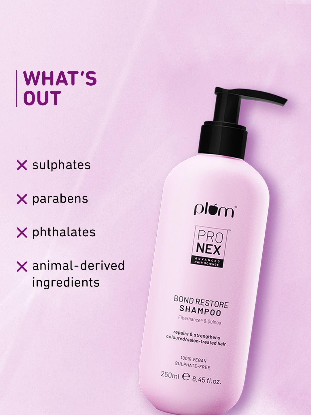 Buy Plum ProNexTM Bond Restore Vegan Shampoo with Fiberhance