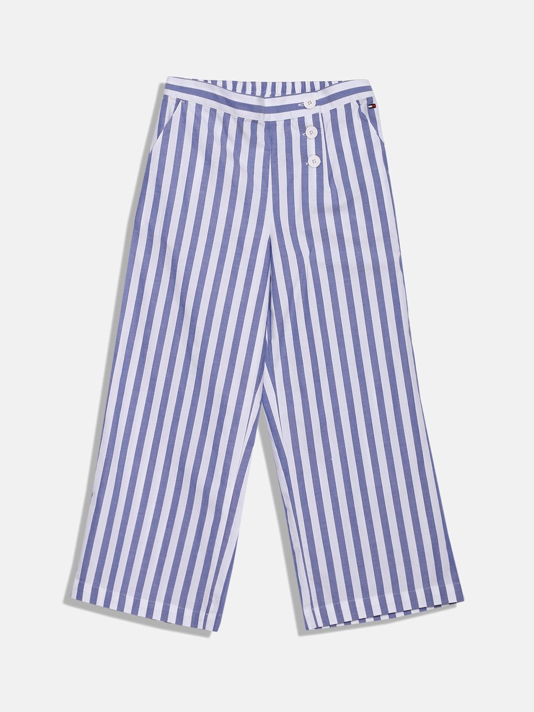 Tommy Hilfiger Girls Striped Cotton Culottes Trousers