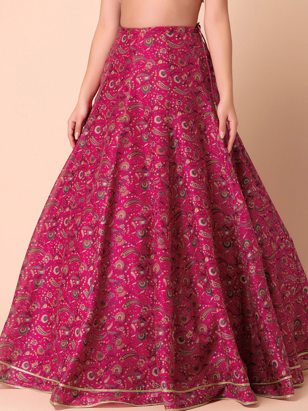 VARUN BAHL X INDYA Printed Lehenga Skirt With Cancan Price in India