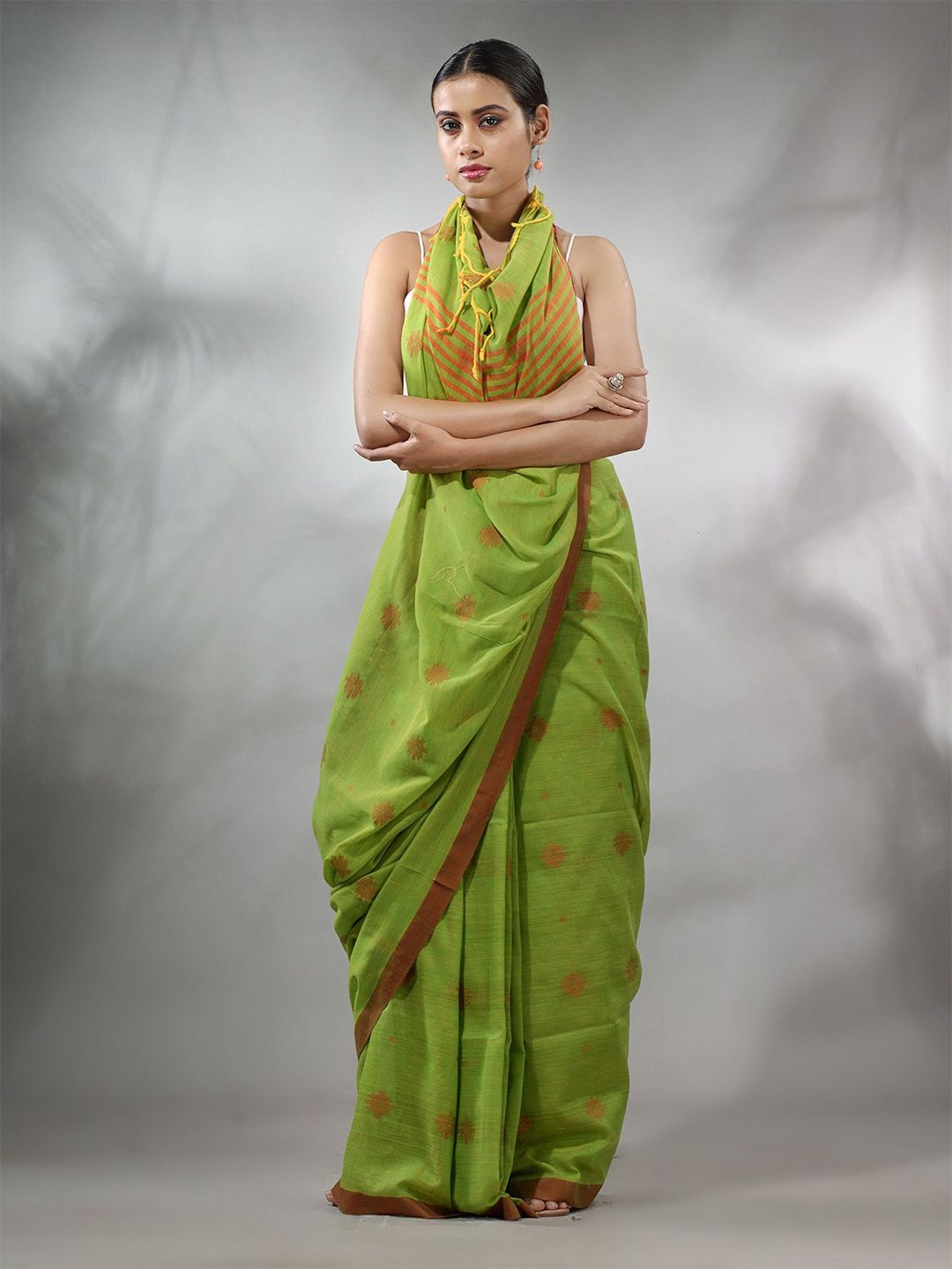 Charukriti Ethnic Woven Design Pure Cotton Saree Price in India