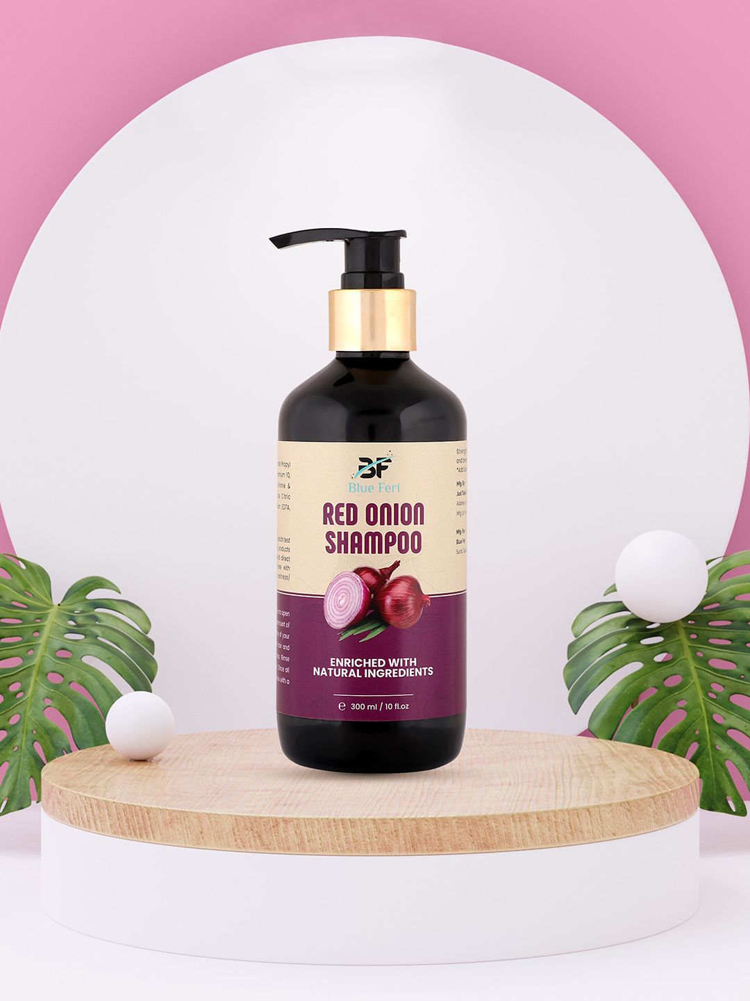 BLUE FERI Set Of 2 Red Onion Shampoo For Anti Hair Fall & Hair Growth - 300 ml Each