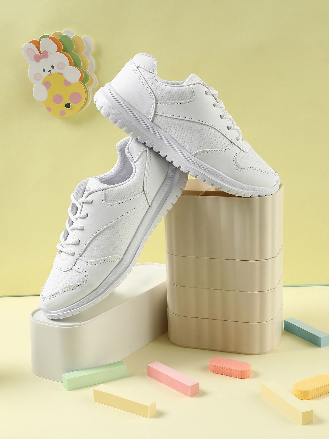 Liberty Liberty Force10 kids White Lacing School Shoes