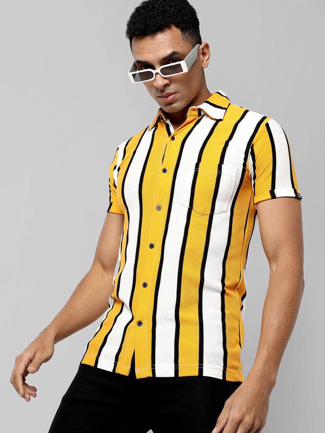 CAHOOT Classic Vertical Striped Cotton Casual Shirt