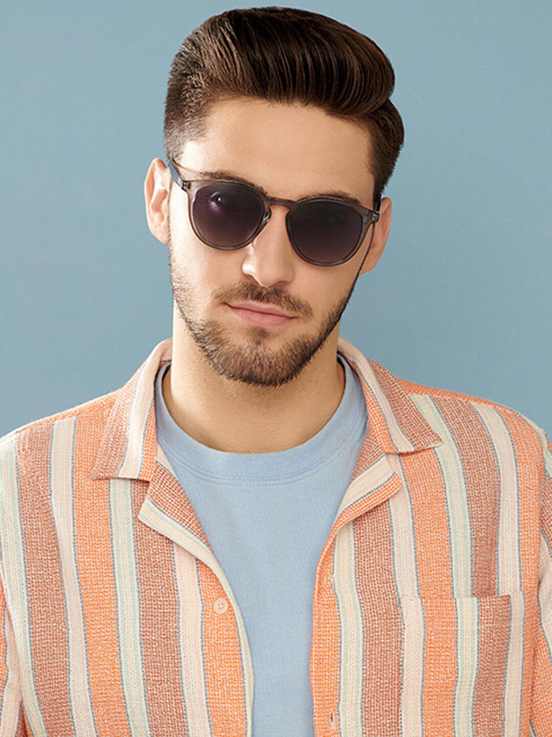 Vincent Chase by Lenskart Adults Round Sunglasses with Polarised and UV Protected Lens 148037