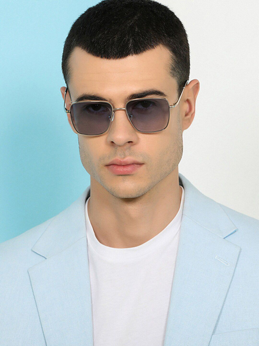 John Jacobs Full Rim Square Sunglasses with UV Protected Lens 137154