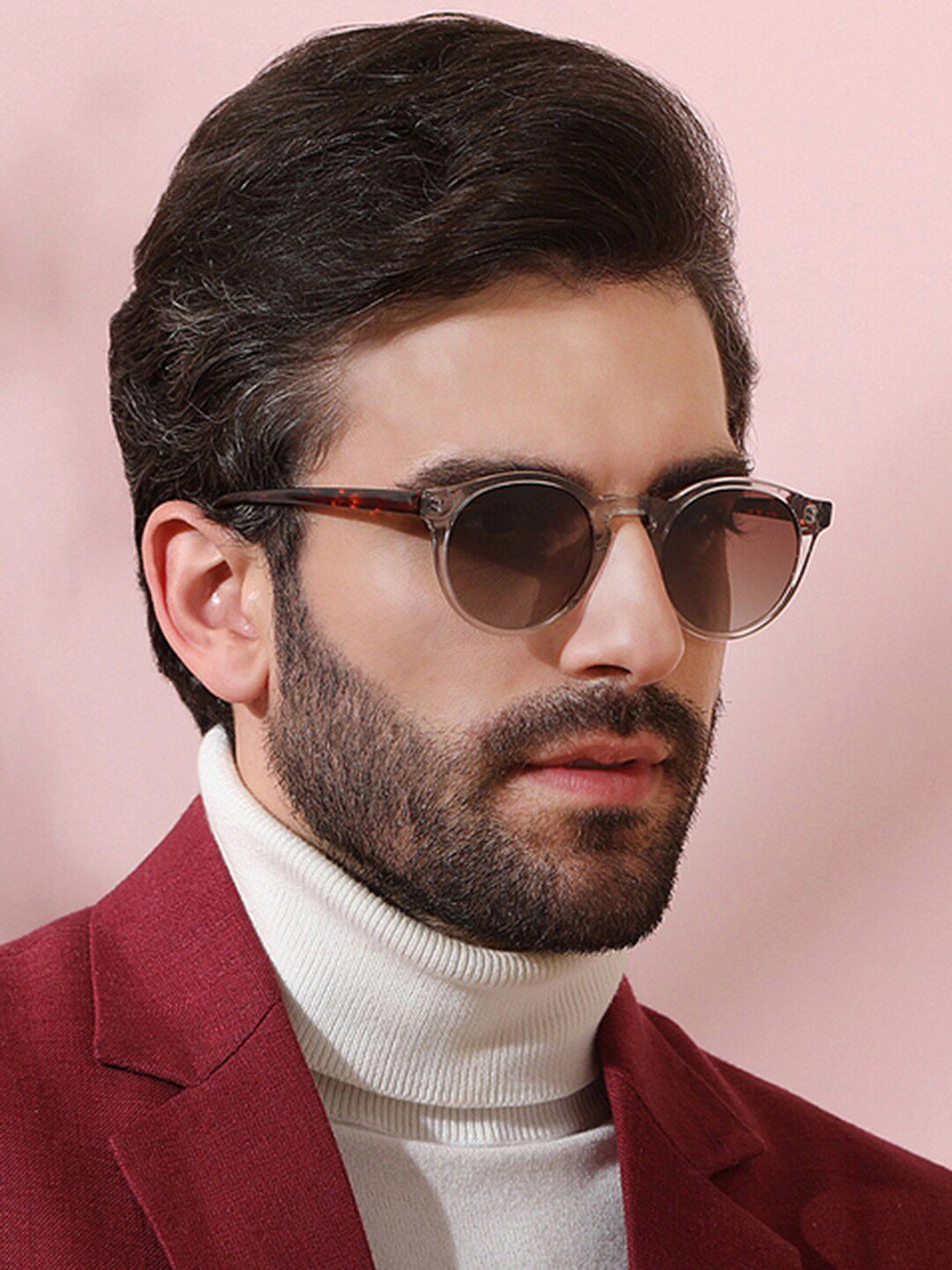 John Jacobs Full Rim Round Sunglasses with Polarised and UV Protected Lens 134864