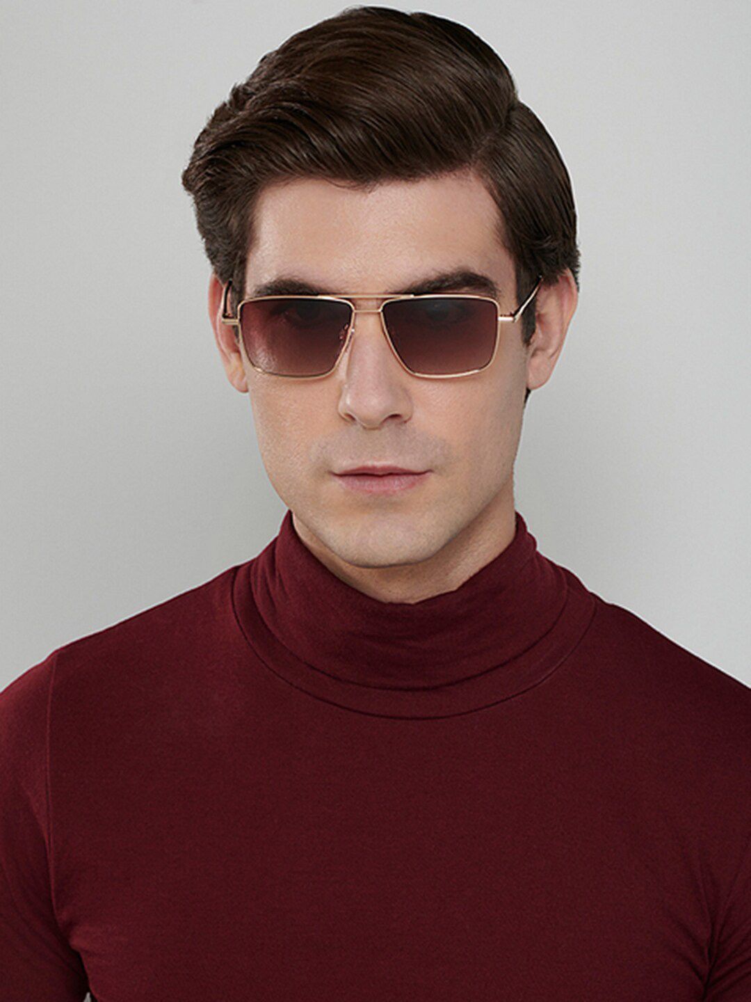 John Jacobs Full Rim Square Sunglasses with Polarised and UV Protected Lens 147922
