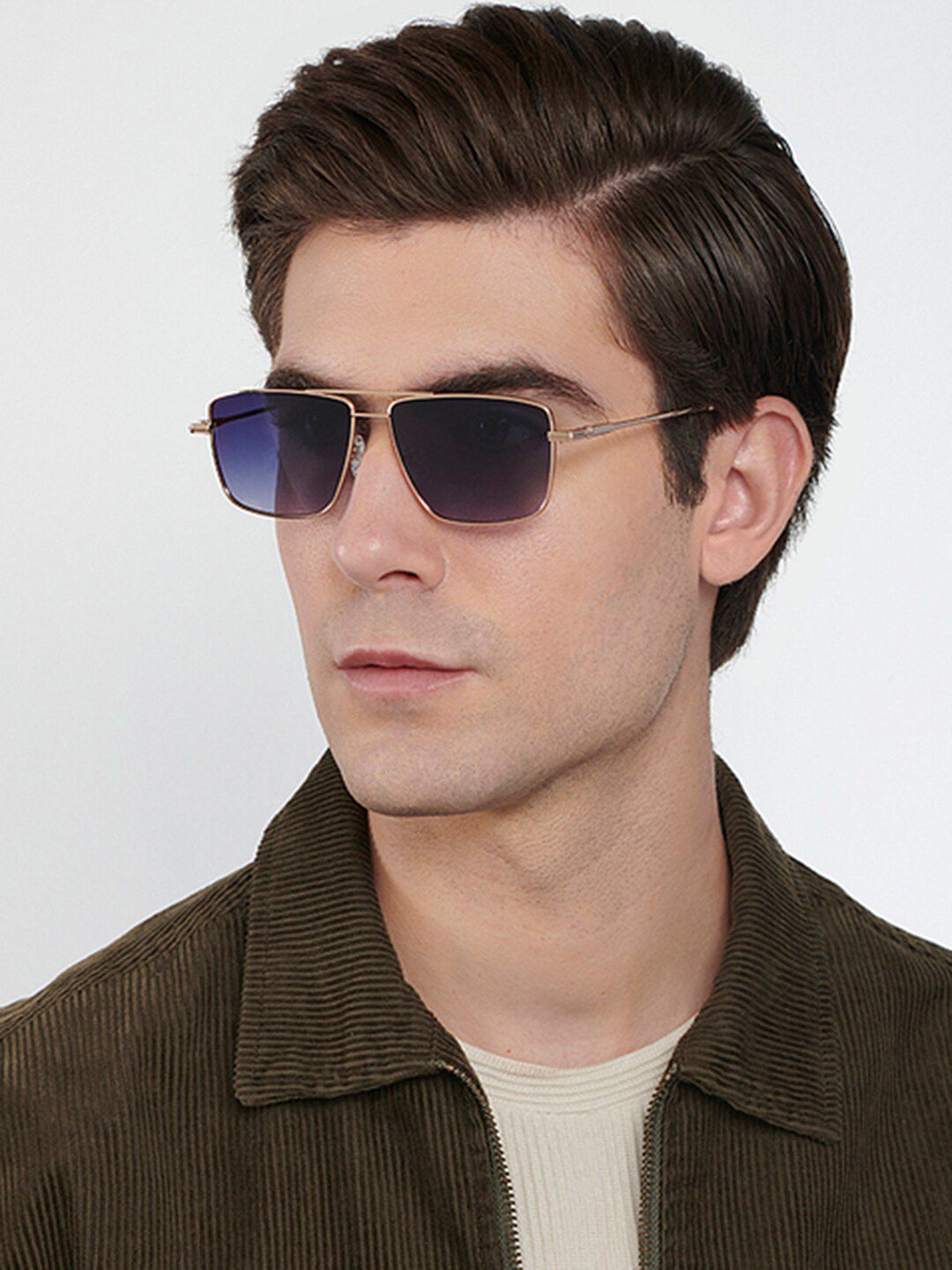 John Jacobs Men Square Sunglasses with Polarised and UV Protected Lens 147921