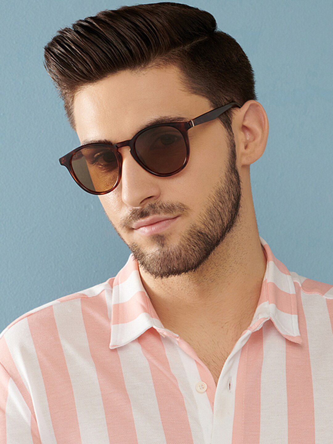 Vincent Chase by Lenskart Lens & Round Sunglasses with Polarised and UV Protected Lens 148038