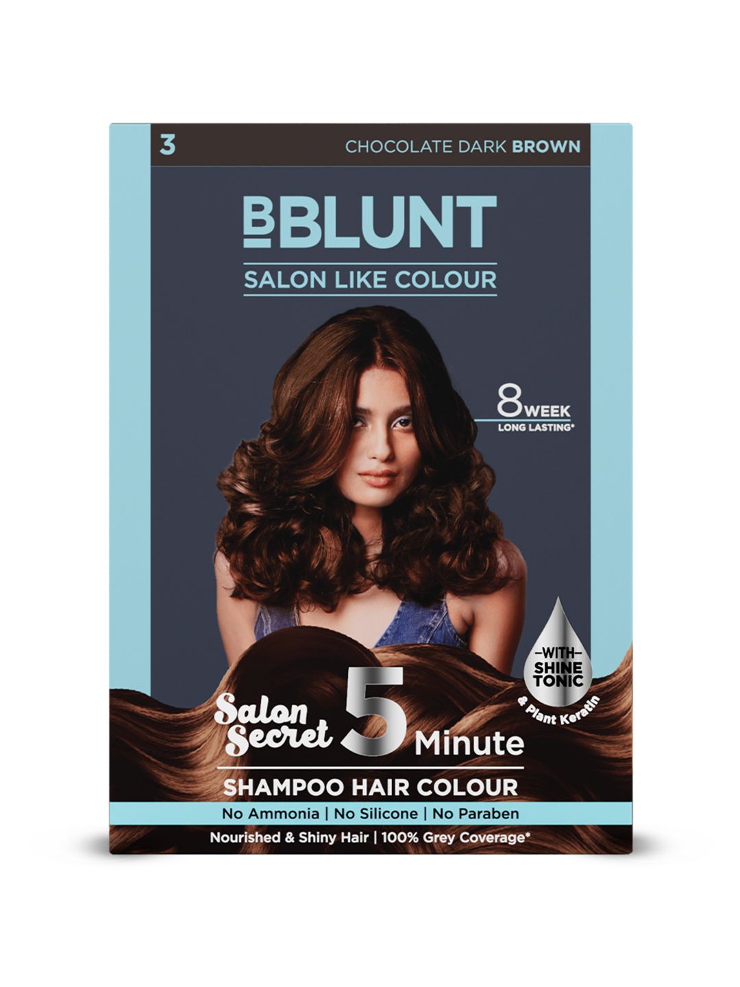 BBLUNT Salon Secret 5 Minute Shampoo Hair Colour 20ml x 5 - Chocolate Dark Brown 3