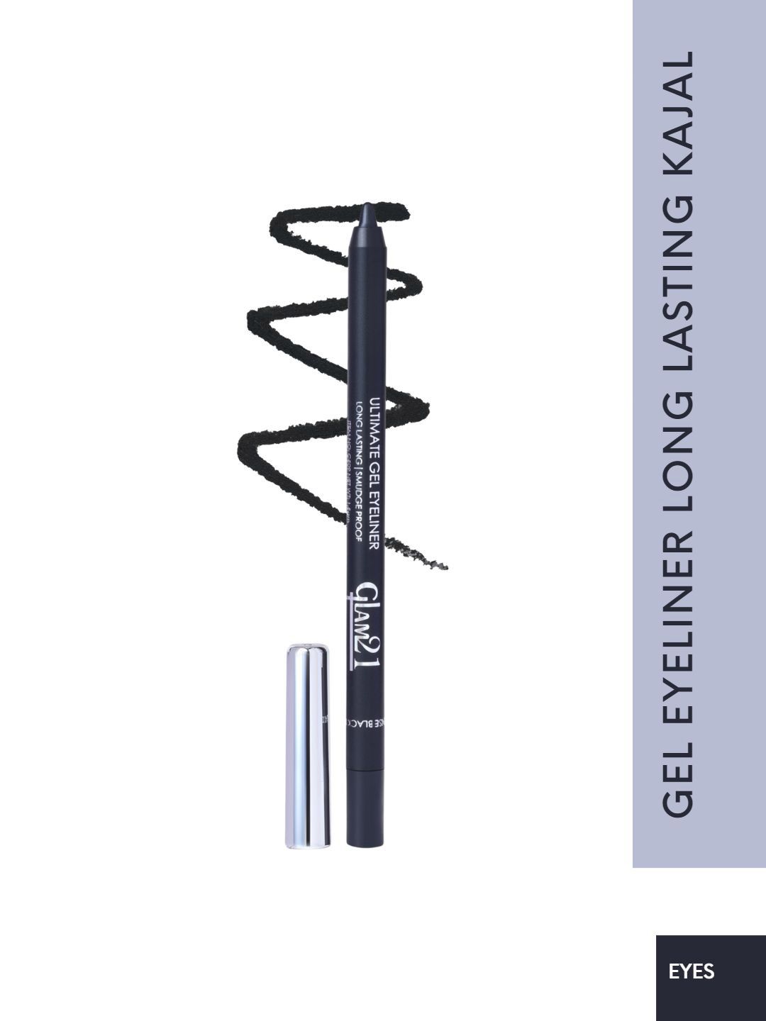 GLAM21 Ultimate Smudge Proof & Long Lasting Matte Gel Eyeliner Kajal 1.5 g - Black