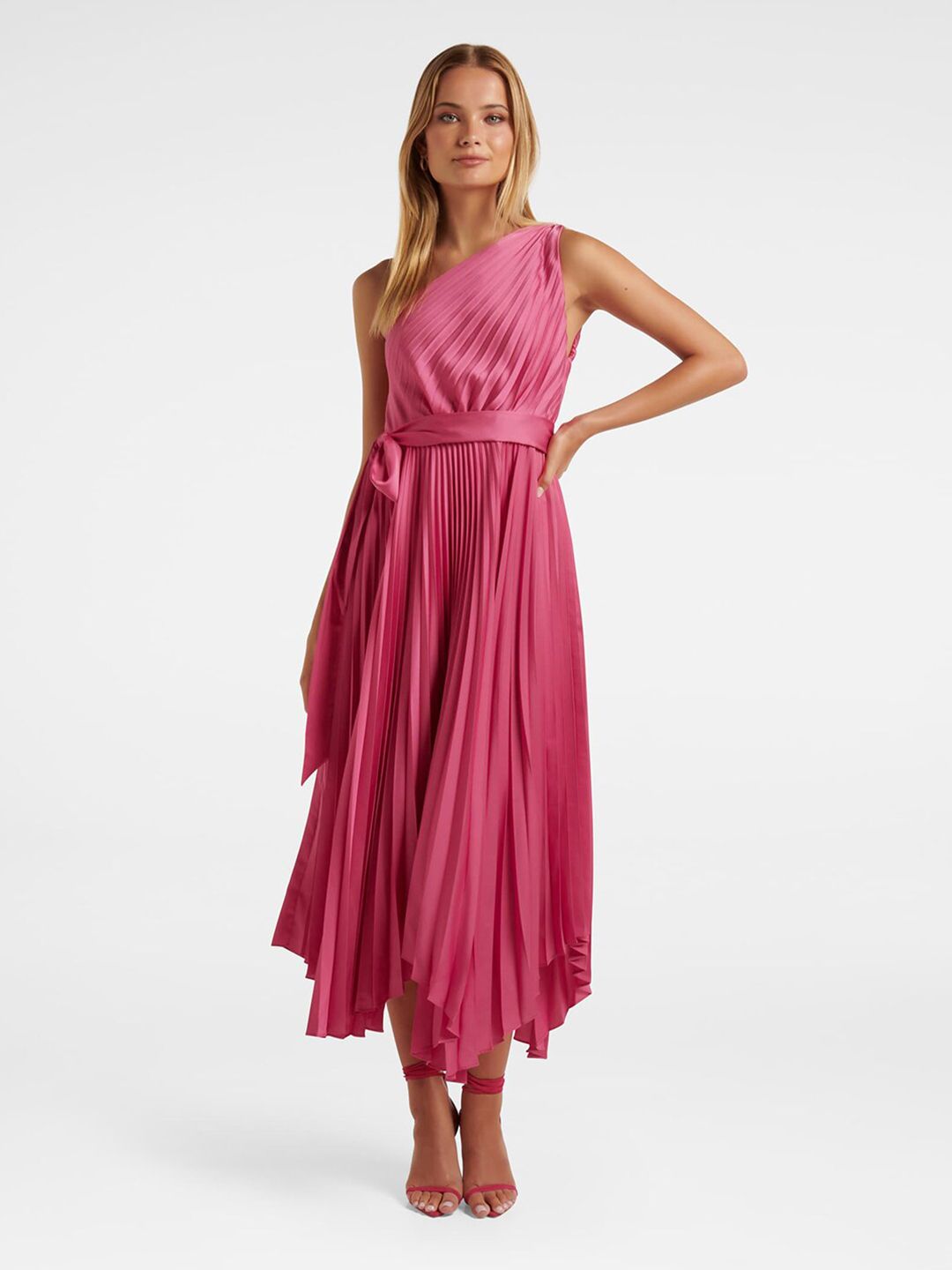 Forever New One Shoulder Pleated Maxi Dress Price in India