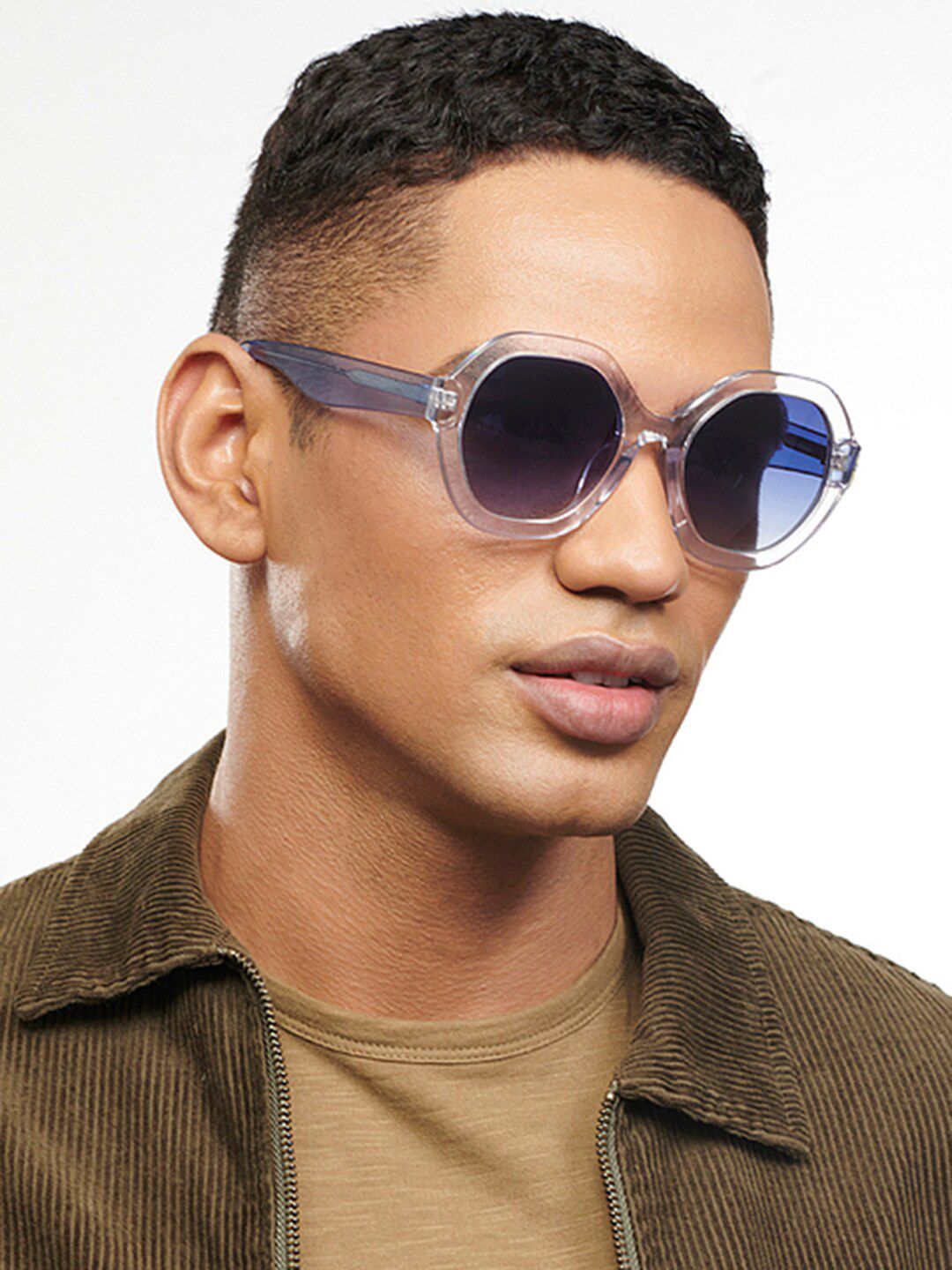 Vincent Chase by Lenskart Lens & Round Sunglasses with Polarised and UV Protected Lens 205221